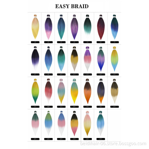 EZ Braids Prestretched Easy Braiding Hair Yaki Jumbo Braids Hot Water Setting Synthetic Hair Extension Wholesale